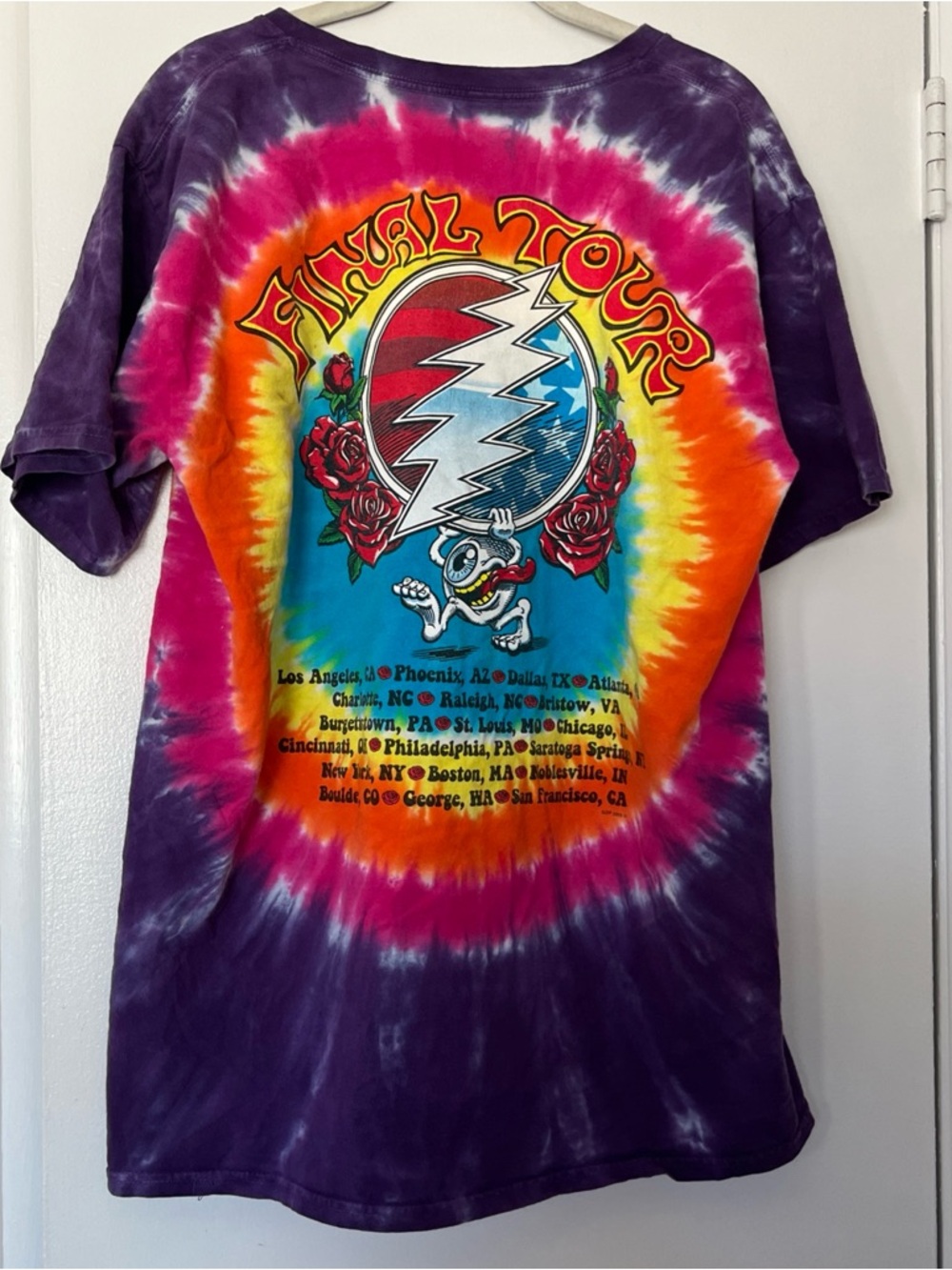 Dead & Company Tie-Dye Final Tour T-Shirt - Purple, Orange, Pink - Picture 2 of 3